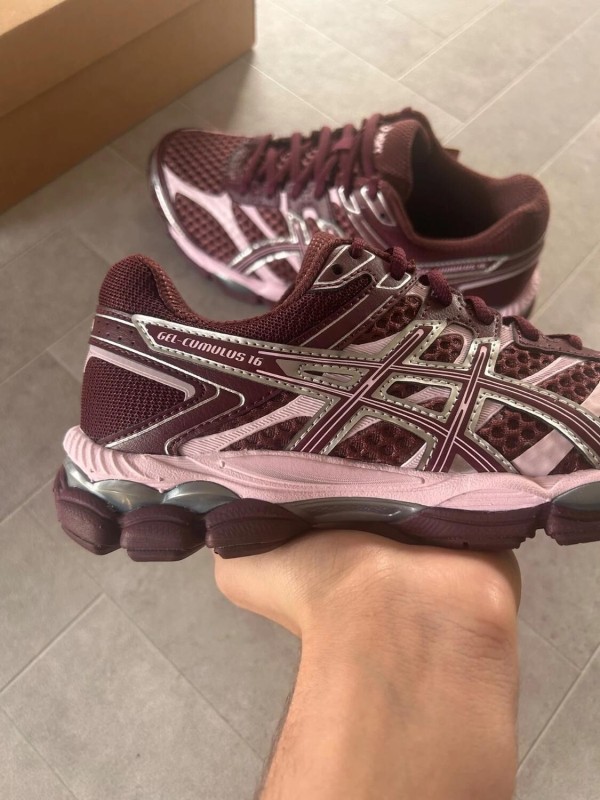 Asics gel cumulus 16 port royal pink cherry burgundy bordeaux silver 2