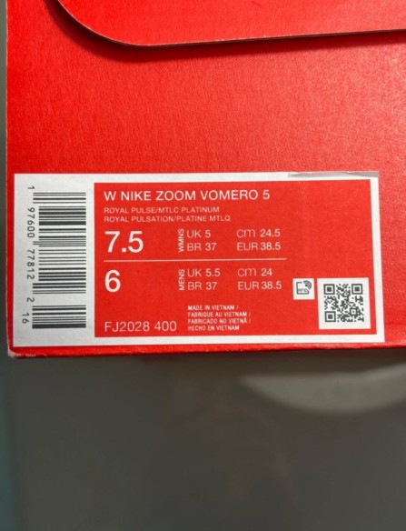 Nike Zoom vomero 5 bleu taille 38,5
