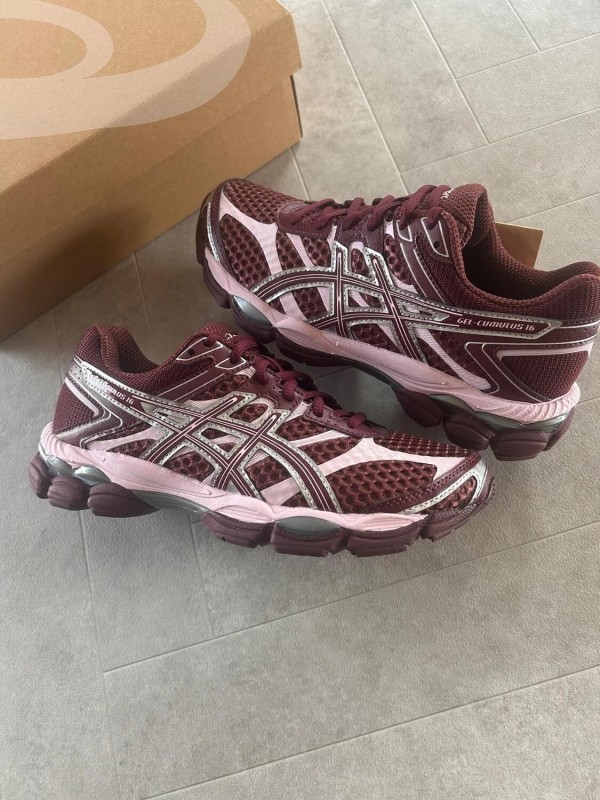 Asics gel cumulus 16 port royal pink cherry burgundy bordeaux silver 2