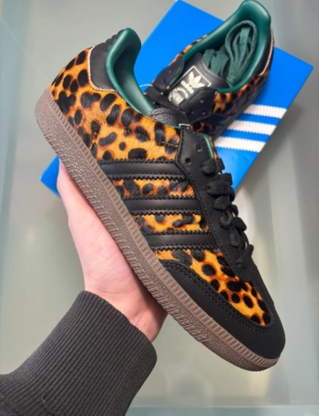 adidas samba og black green leopard taille 36