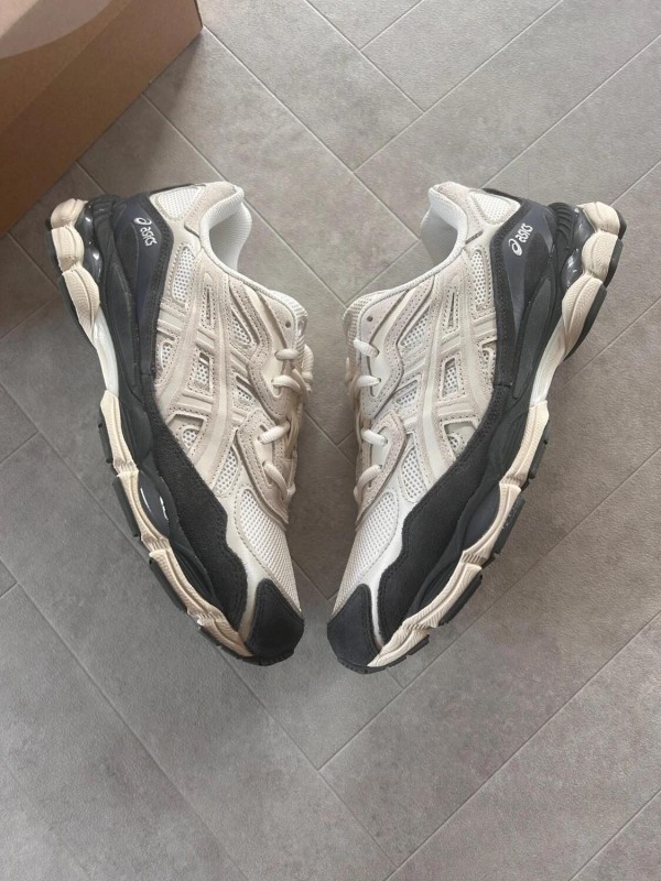 Asics gel nyc white smokey grey cream beige black 2