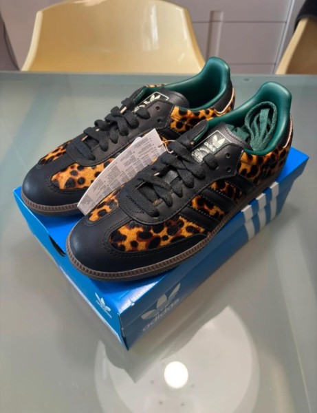 adidas samba og black green leopard taille 36