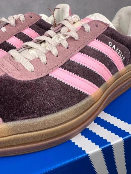 Adidas Gazelle Bold Shadow Brown Warm Clay Glow Pink - taille 37 1/3