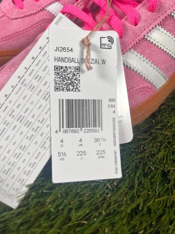 adidas handball spezial rose & blanc - taille 36 2/3 2