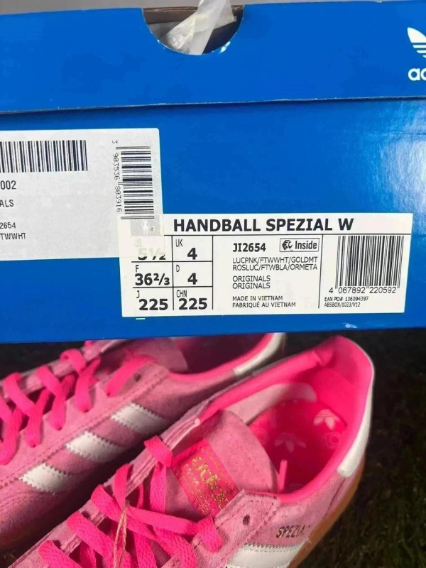 adidas handball spezial rose & blanc - taille 36 2/3 2