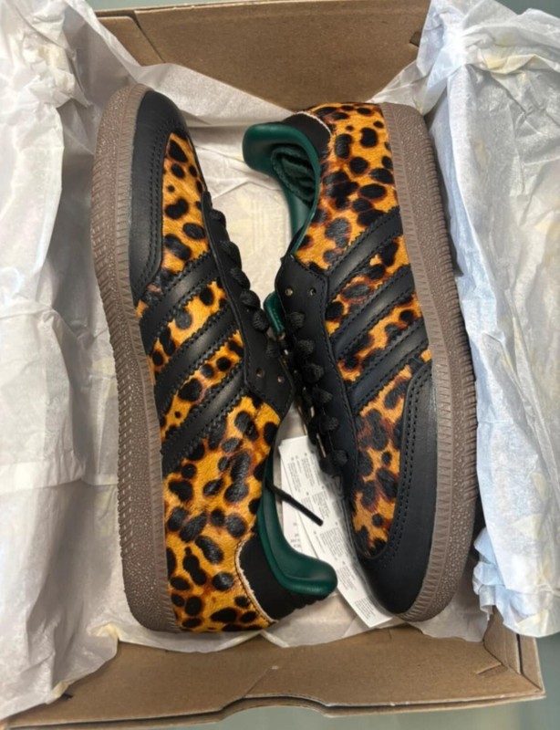 adidas samba og black green leopard taille 36 2