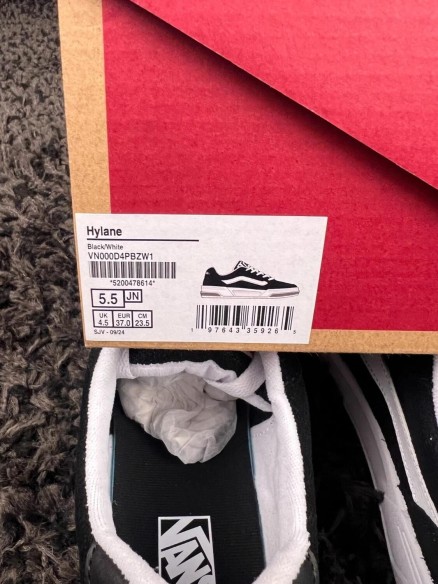 Vans knu skool black & white - taille 37