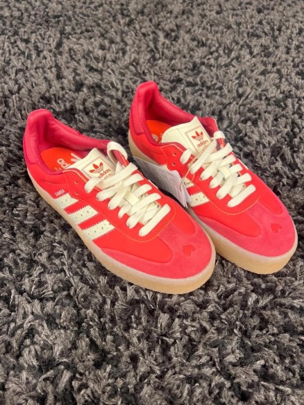 adidas samba saint-valentin rouge bright red - taille 39 1/3