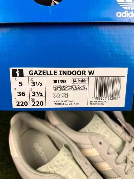 Adidas Gazelle Indoor Blanc Cassé Gum - Taille 36