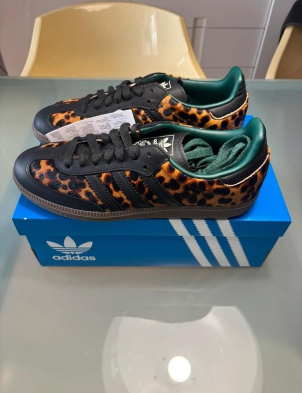 adidas samba og black green leopard taille 36 2