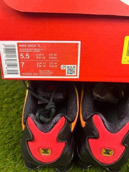 Nike Shox TL Jaune et Orange Dégradé - Taille 38