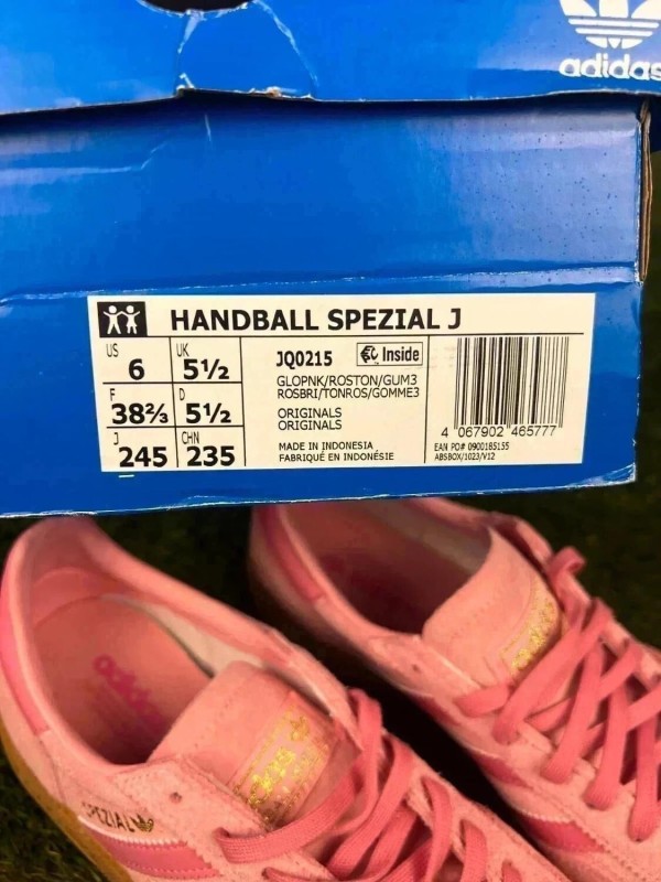 adidas handball spezial rose taille 38 2/3 2