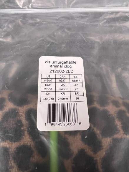 Crocs classic unfurgettable clog leopard - taille 37/38 EU