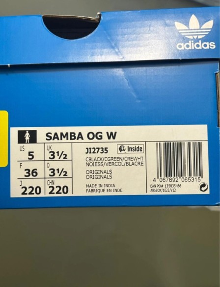 adidas samba og black green leopard taille 36