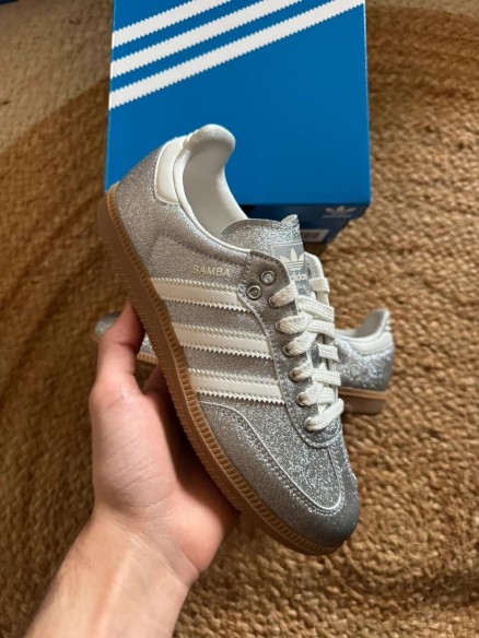 adidas samba shine silver metallic - taille 36,5
