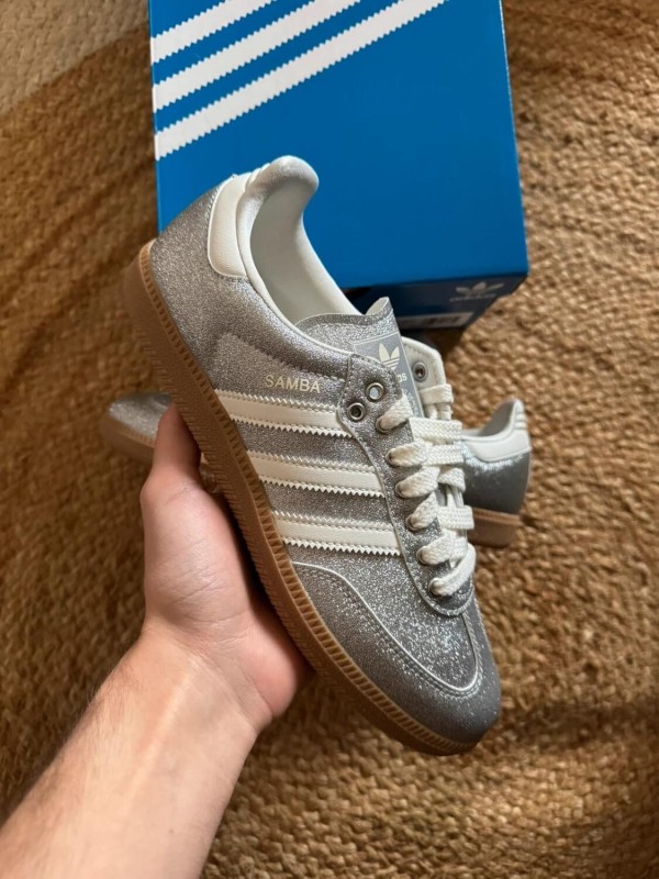 adidas samba shine silver metallic - taille 39