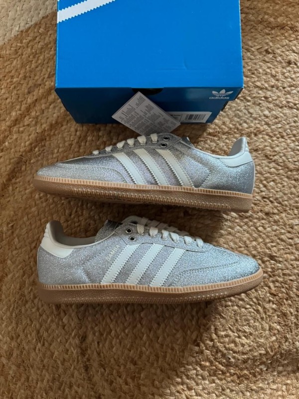 adidas samba shine silver metallic - taille 38,5 2