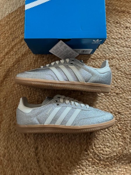 adidas samba shine silver metallic - taille 38,5
