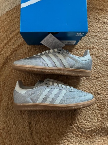 adidas samba shine silver metallic - taille 38,5