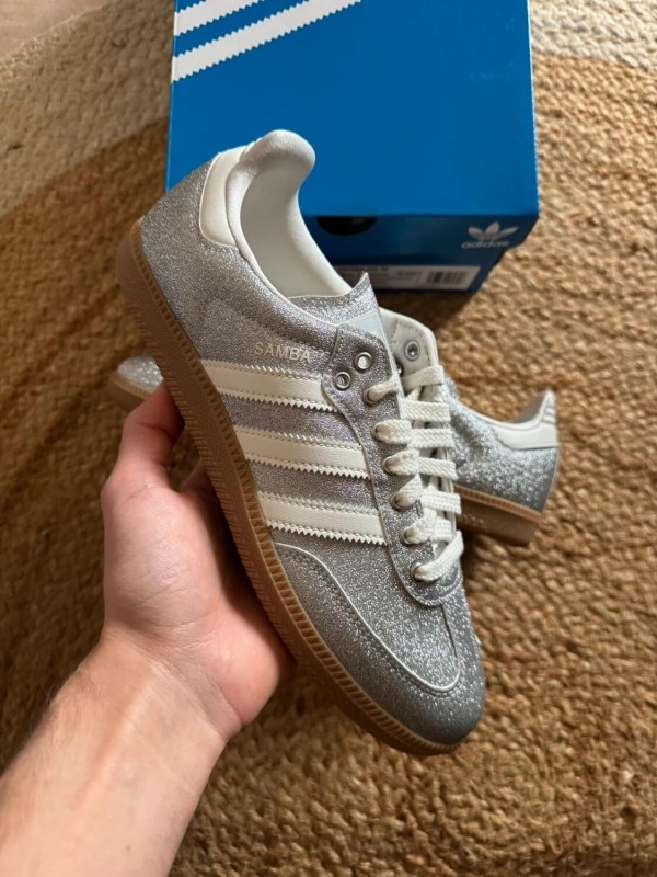 adidas samba shine silver metallic - taille 40
