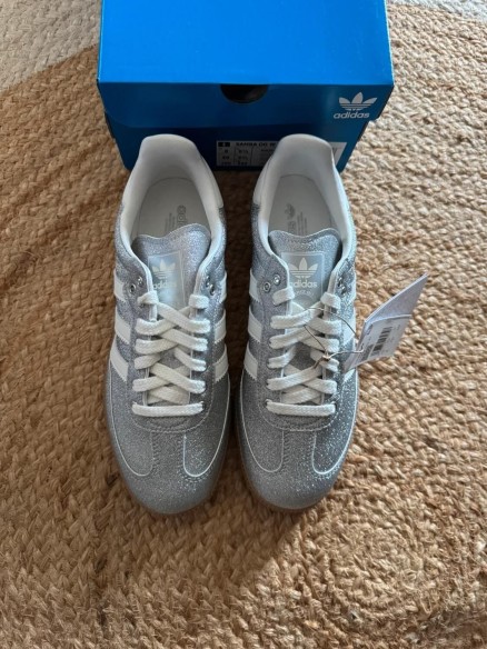 adidas samba shine silver metallic - taille 40