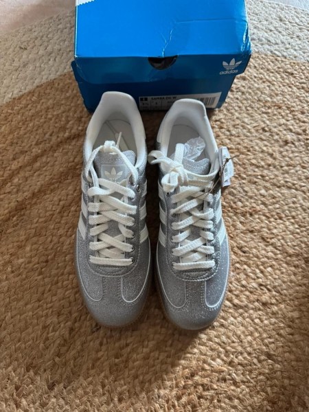 adidas samba shine silver metallic - taille 38