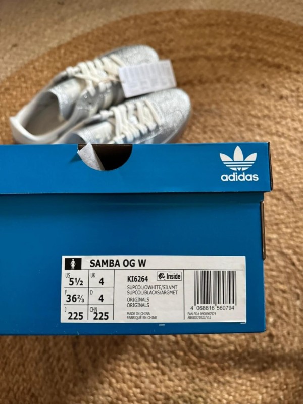 adidas samba shine silver metallic - taille 36,5 2