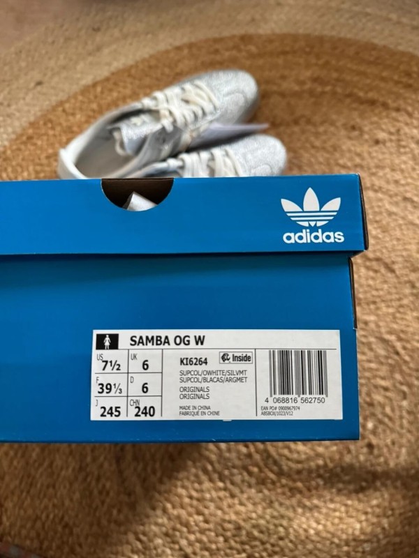 adidas samba shine silver metallic - taille 39 2