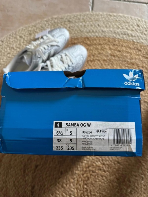 adidas samba shine silver metallic - taille 38 2