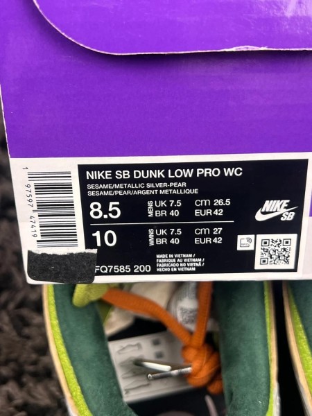 Nike SB Dunk Low Pro Nubuck Vert - Taille 42 EU
