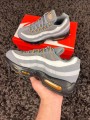 Nike Air Max 95 Cuir Noir Gris Orange - Taille 38 EU