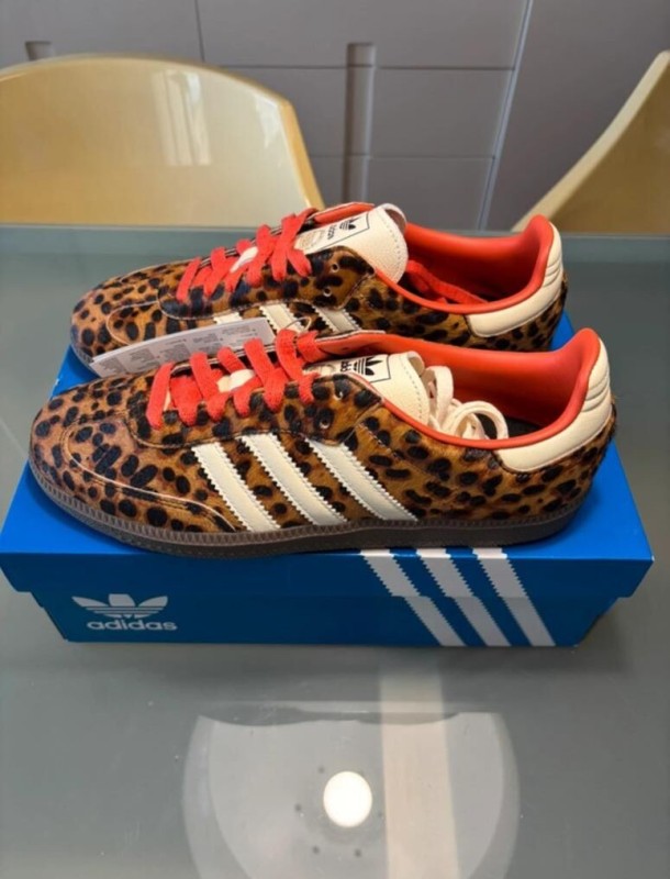 adidas samba og leopard red crème taille 41 2