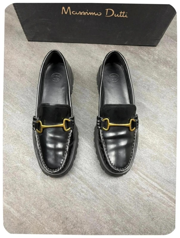 Mocassins Massimo Dutti cuir black ( taille 37 ) 2