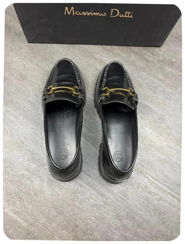 Mocassins Massimo Dutti cuir black ( taille 37 ) 2