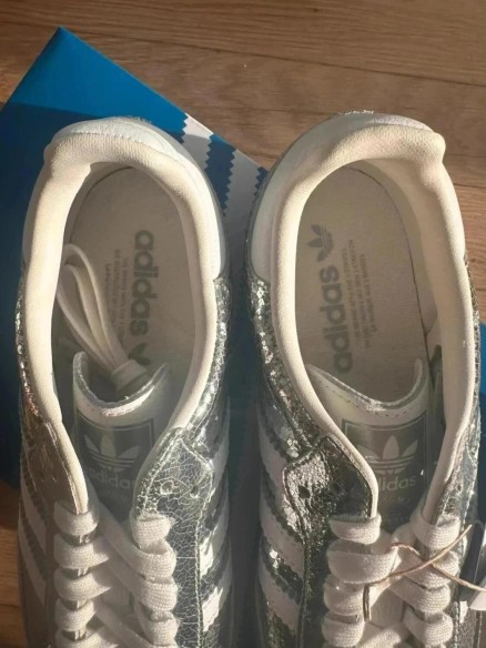 adidas samba og silver metallic cracked taille 40