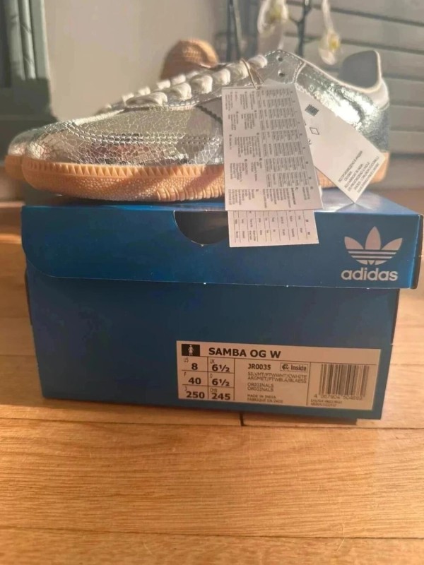 adidas samba og silver metallic cracked taille 40 2