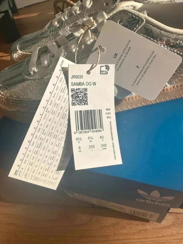 adidas samba og silver metallic cracked taille 40 2
