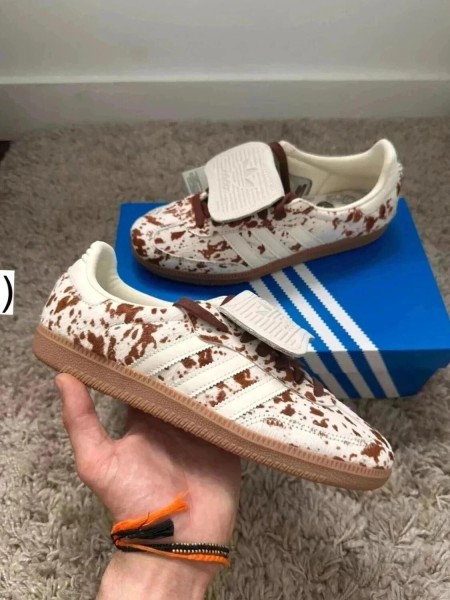 adidas samba og lt cow print brown white vache marron blanc