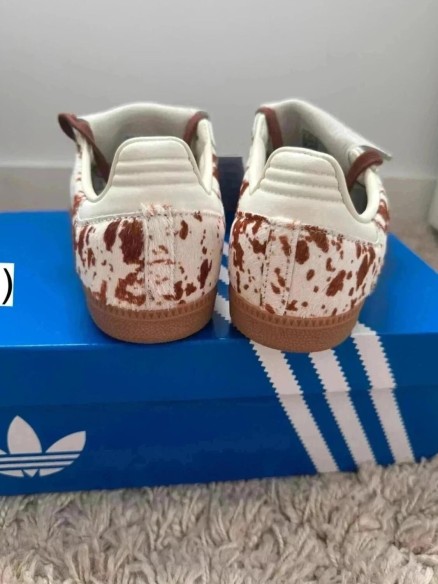 adidas samba og lt cow print brown white vache marron blanc