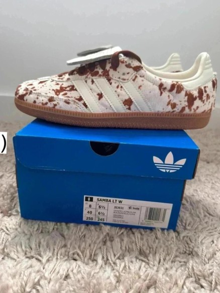 adidas samba og lt cow print brown white vache marron blanc