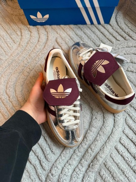 Adidas handball spezial lt w - silver metallic bordeaux