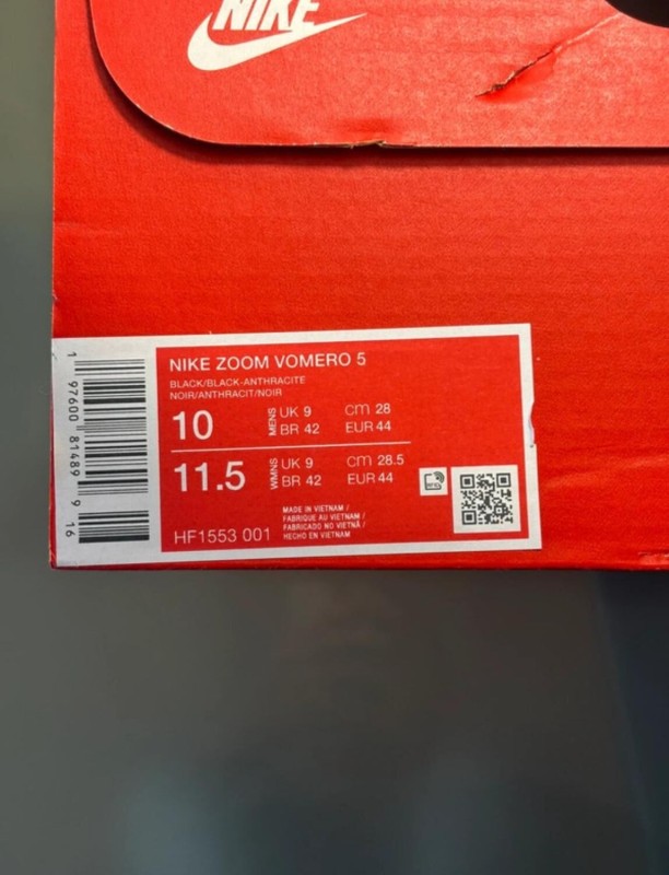 Nike Zoom Vomero 5 Black Taille 44 2