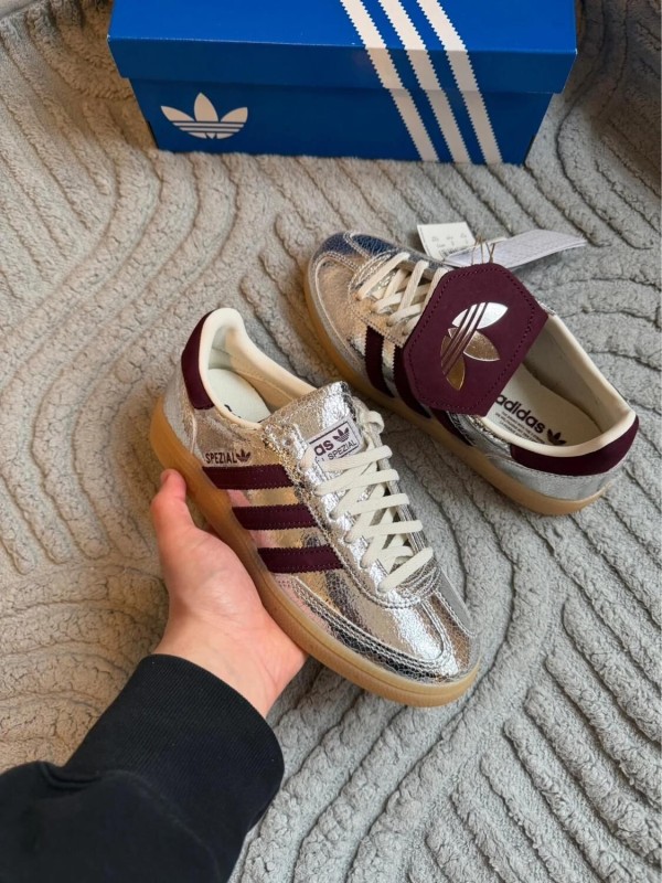 Adidas handball spezial lt w - silver metallic bordeaux 2