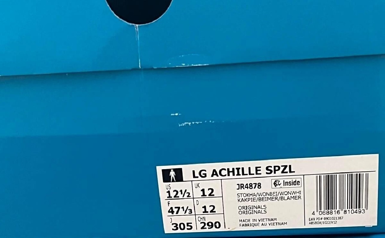 adidas Achille SPZL Liam Gallagher - Neuf - 47 1/3 2