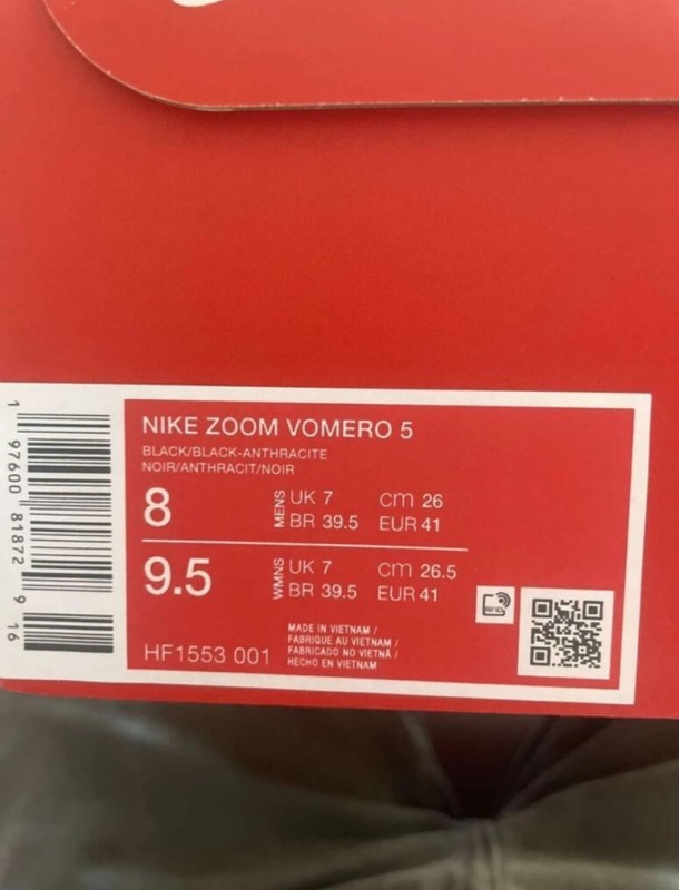 Nike Zoom Vomero 5 Black Taille 41 2