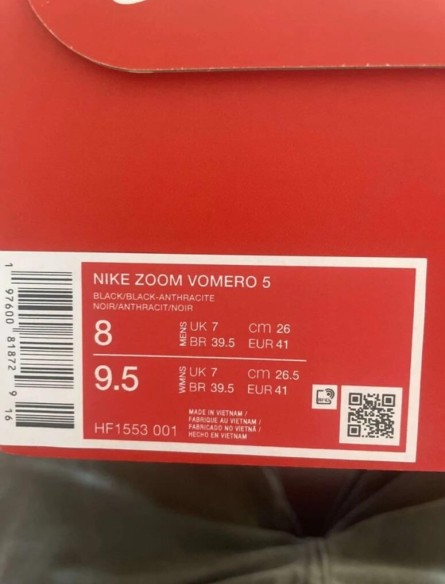Nike Zoom Vomero 5 Black Taille 41