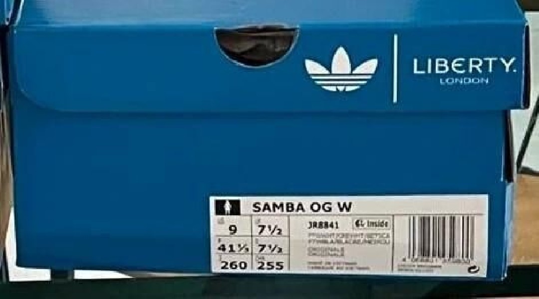 adidas samba liberty london red - 41 1/3 - neuf