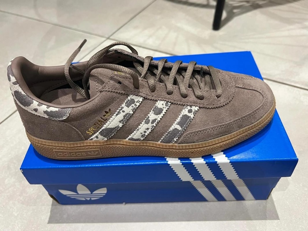 adidas handball spezial earth strata cow print brown marron brun - neuf - taille 40 2