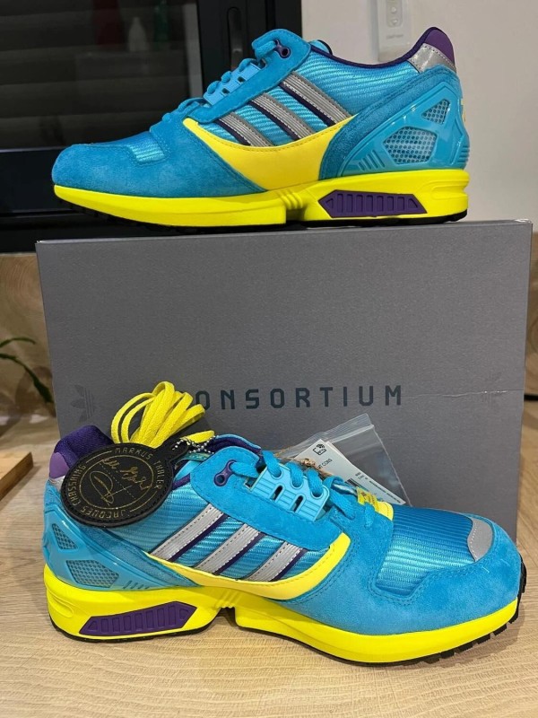 adidas ZX 8000 Consortium Blue Glow Unity Purple - Neuf - 43 1/3