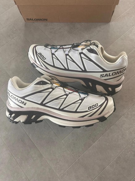 Salomon xt6 white vanilla ice cream coffee brown